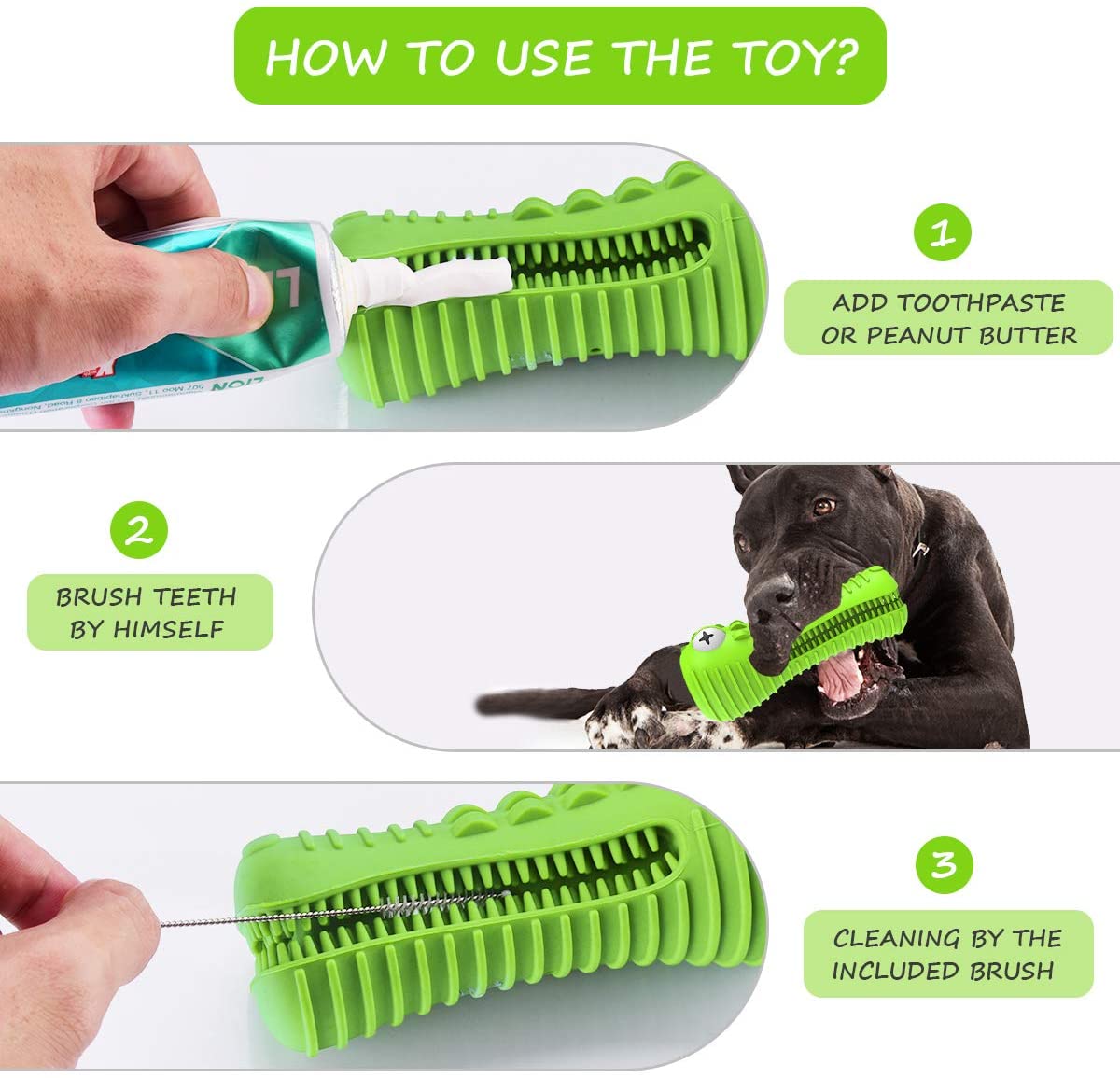 Dog Chew Toys, Puppy Toothbrush Clean Teeth Interactive Dog Toys