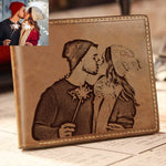 Personalized Photo Leather Men's Wallet - Genuine Leather