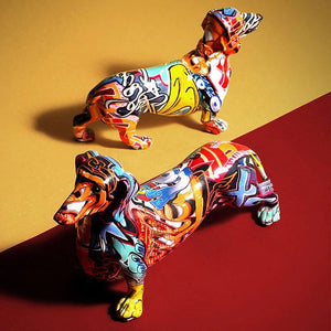 Colorful Dog Statue