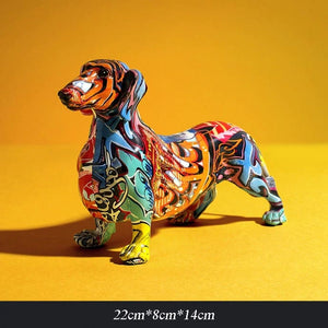 Colorful Dog Statue